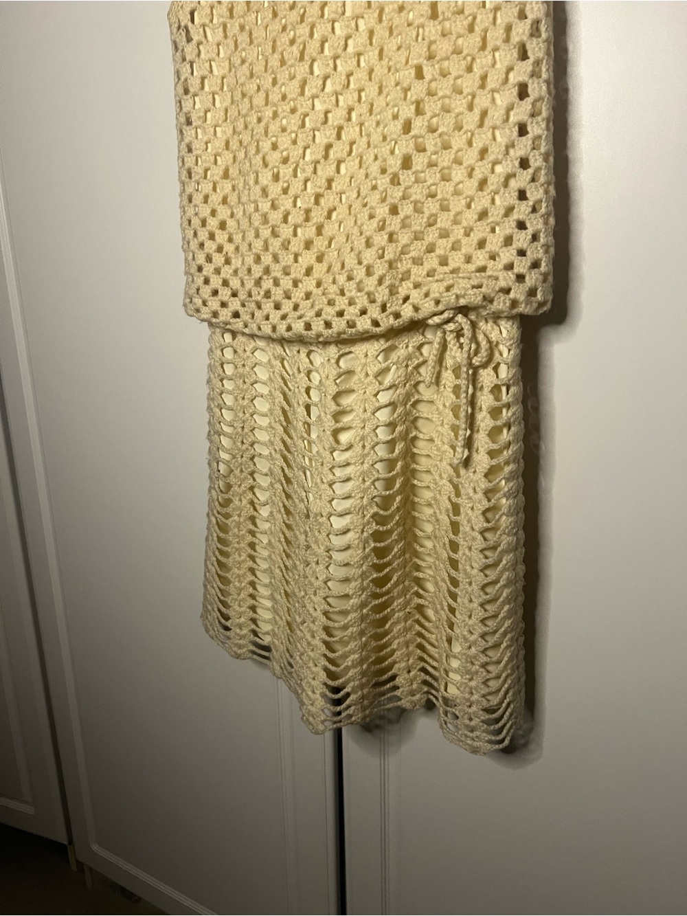 Handmade Vintage Crochet Drop Waist Cottagecore Dress - Picture 5 of 16